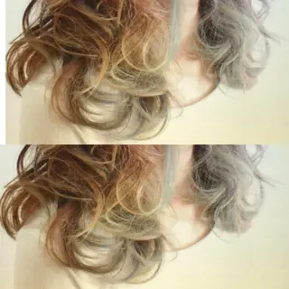 セミロング カラー パーマ ヘアアレンジ メンズ キッズ ネイル マツエク・マツパ Lien 深井店のヘアスタイル