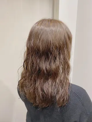 セミロング カラー パーマ ブリーチ縮毛矯正/ デサキ ショウヘイのヘアスタイル