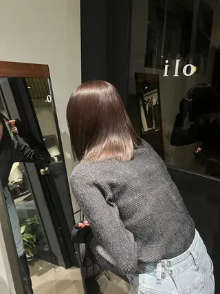 ミディアム miyabi🌙 大阪／梅田ヘアカラーのヘアスタイル