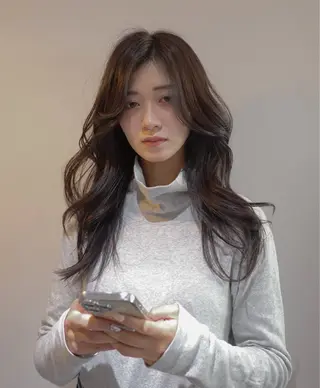 ロング カラー ヘアアレンジ opus 店長大和 レイヤー/赤み消しのヘアスタイル