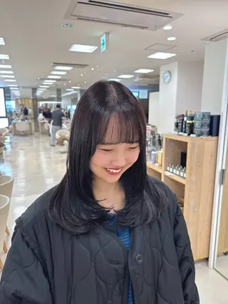 ミディアム 🎀暖色カラー/透明 感カラー/ひな🎀のヘアスタイル