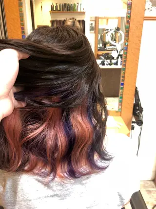 セミロング カラー 100%髪質改善特化 TRUNSのヘアスタイル