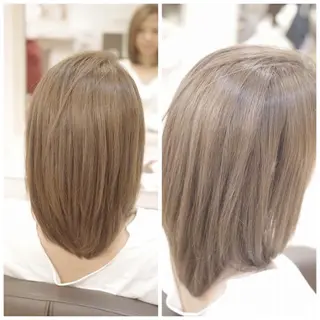 ミディアム カラー ⚪︎ YUNAのヘアスタイル