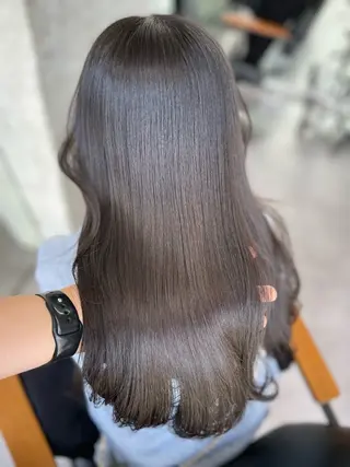 セミロング カラー 髪質改善/堀江 ケアカラーtoshiのヘアスタイル