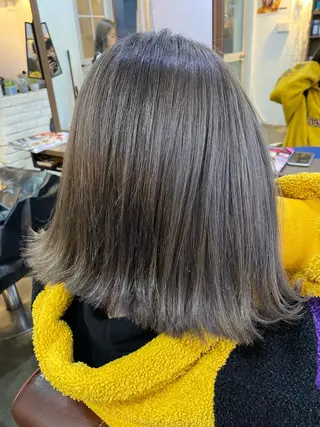 ミディアム カラー ヘアアレンジ 【艶髪×韓国風】 毛流れ職人 RYOのヘアスタイル