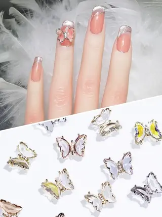 ネイル フィルイン・深爪矯正 長さ出し🎀のネイルデザイン