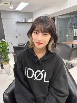 ミディアム カラー 韓国ヘア 店長NEGIのヘアスタイル