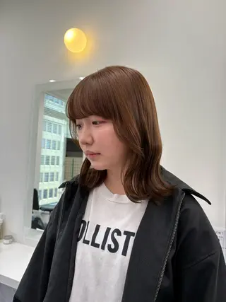 カラー 透明感ベージュ🤎 ナチュラルレイヤーのヘアスタイル