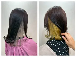 セミロング カラー shiori oのヘアスタイル