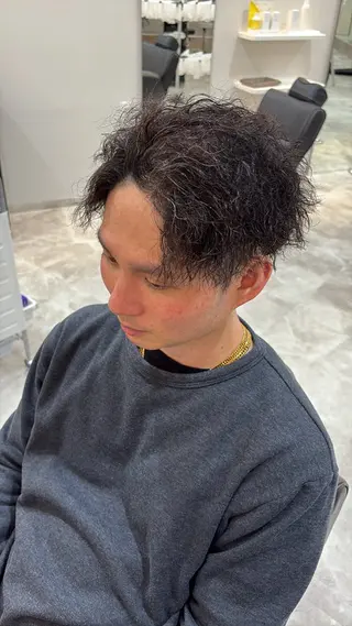 ショート パーマ メンズ メンズ美容師/ フェザー/池戸晴也のヘアスタイル