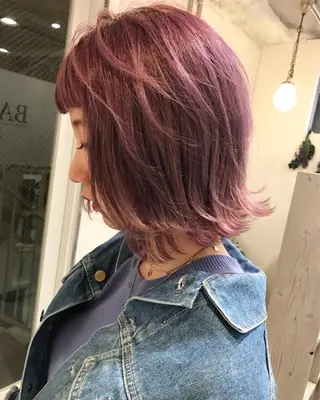 ミディアム カラー ヘアアレンジ 縮毛矯正 髪質改善寺坂雄飛💐のヘアスタイル