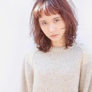 ミディアム カラー 坂本 裕介/パーマのヘアスタイル