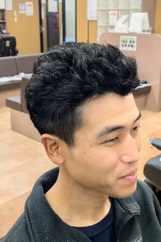 ショート パーマ 理容プラージュ燕三条 福井のヘアスタイル