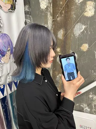 ミディアム カラー あらげ 🌈推しカラー🌈ᵕのヘアスタイル