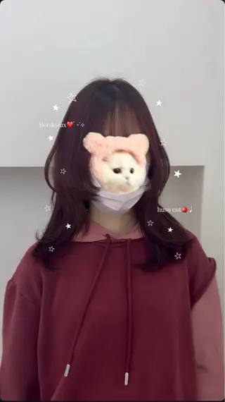 ミディアム カラー KANO🐈‍⬛🎀 韓国風/レイヤーのヘアスタイル