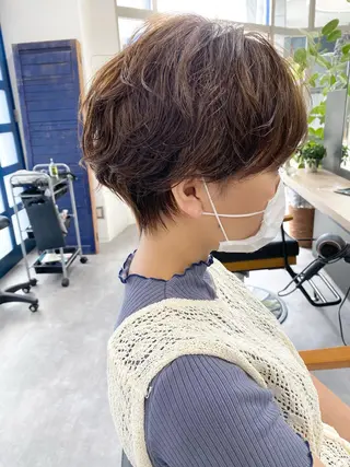 ミディアム カラー パーマ 横浜縮毛矯正 ☆渋谷良太のヘアスタイル