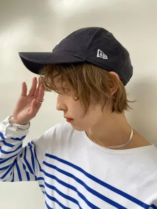 ミディアム パーマ カラー CEINE PATHのヘアスタイル