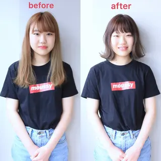 ミディアム 河野 薫のヘアスタイル