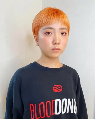 ショート ミウ☆ ブリーチダブルカラーのヘアスタイル
