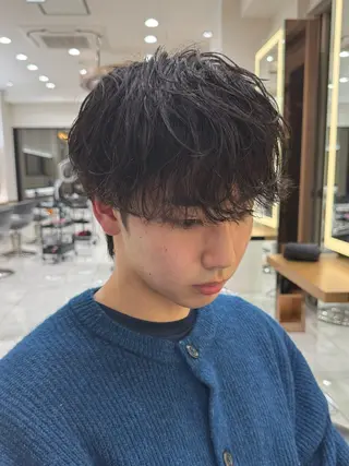 パーマ メンズ 菅野 心悠/メンズヘアのヘアスタイル