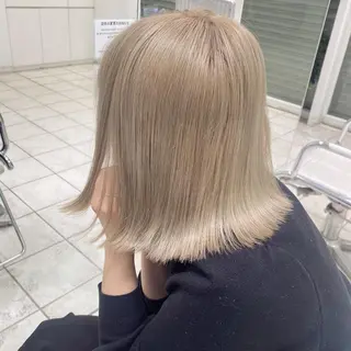 ミディアム カラー 渡邊 唯のヘアスタイル