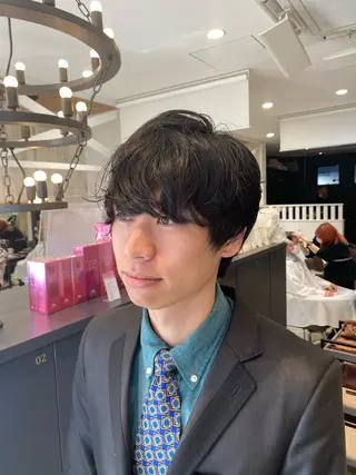 ショート パーマ メンズ 柴田 枝利子のヘアスタイル