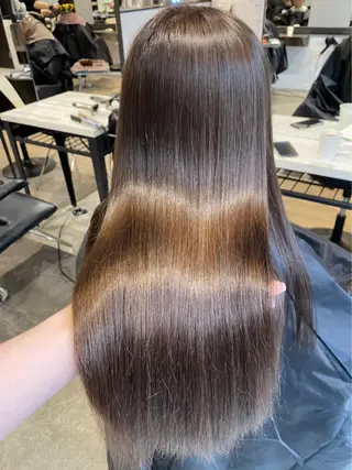 セミロング カラー パーマ 増子 祐太朗のヘアスタイル