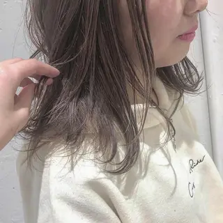 ミディアム カラー 荒川 ひなの 新川崎のヘアスタイル