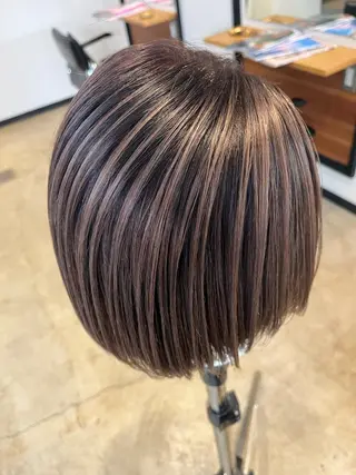 ミディアム カラー 暖色艶カラー♥️ nagi♥️のヘアスタイル