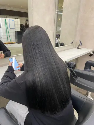 セミロング カラー ヘアアレンジ Over hair_ misakiのヘアスタイル