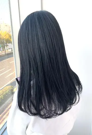 ロング 髪質改善 赤み消しカラー山本のヘアスタイル