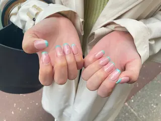 ネイル はばすみれ🎀ﾈｲﾙ 光ﾌｪｲｼｬﾙ ﾍｱのネイルデザイン