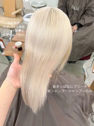 ミディアム 垢抜け透明感カラー 🧚🏻♀️ミユウのヘアスタイル
