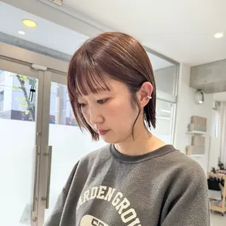 ミディアム 会田有紀 /切りっぱなしボブのヘアスタイル