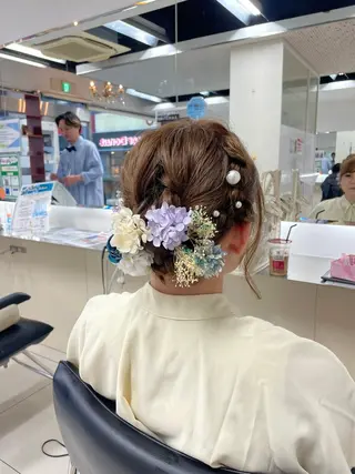 ミディアム ヘアアレンジ 🎀ゆい🎀 髪質改善カラー🎀のヘアスタイル