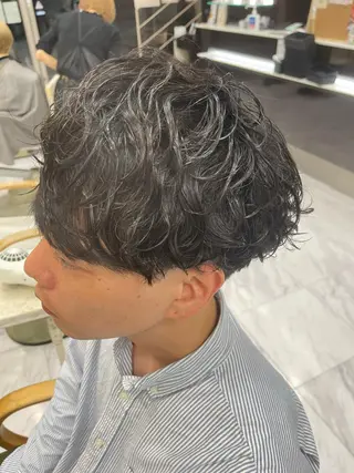 ショート パーマ メンズ 🌻メンズカット 落合諒🌻のヘアスタイル