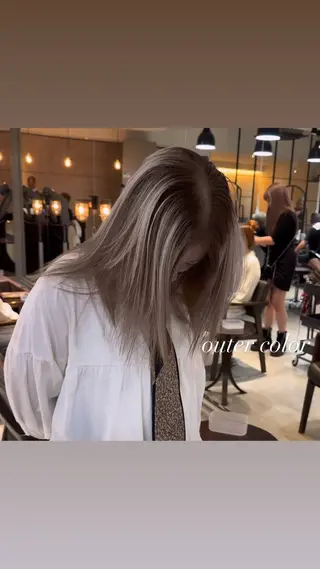 ミディアム カラー 💜ハイトーン💛 マジカルかいちゃんのヘアスタイル