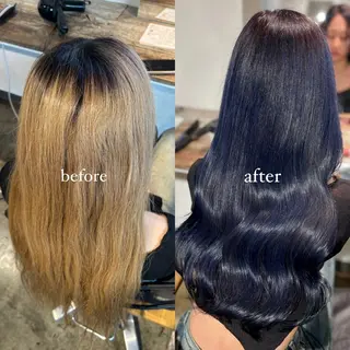 セミロング カラー 💫miyu💫デザ インカラー/アレンジのヘアスタイル