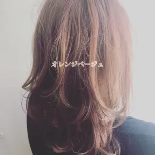 セミロング カラー NOPPO 和泉市 美容室/奥村 飛鳥のヘアスタイル