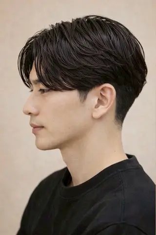 ショート メンズ センターパート職人 柏/メンズ/ ハルキのヘアスタイル