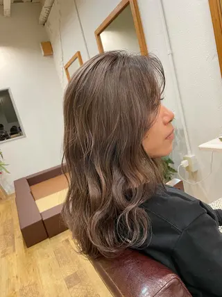 セミロング カラー 美髪矯正/髪質改善 レガロ堺市伏尾/松田のヘアスタイル