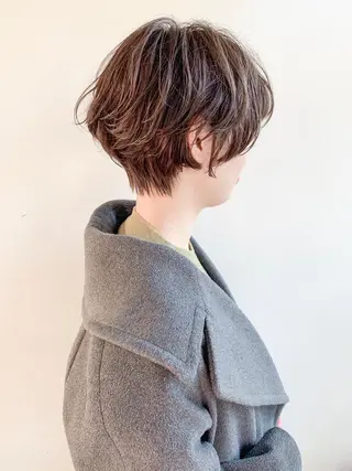 ショート カラー パーマ ショート/レイヤー なら石井知希のヘアスタイル