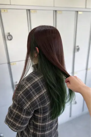 ロング カラー インナー/2次元/ 推しカラー/しゅうとのヘアスタイル