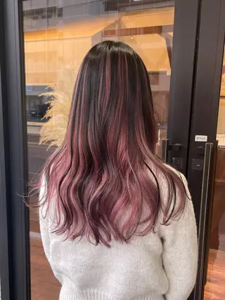 ロング カラー コバヤシ カオンのヘアスタイル