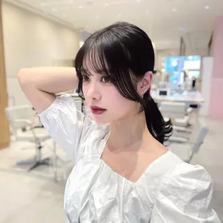 ロング カラー ヘアアレンジ 🤎小顔レイヤー /ベージュ🤎友香のヘアスタイル