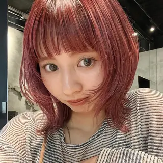 ミディアム カラー ヘアアレンジ 🌱ボブ/レイヤー/ ベージュ/あやみ✨のヘアスタイル