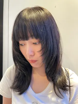 セミロング 🎀レイヤー/パーマ カラー/ai🎀のヘアスタイル