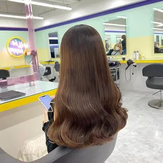 セミロング カラー ヘアアレンジ mai🍑暖色カラー /レイヤー💖のヘアスタイル