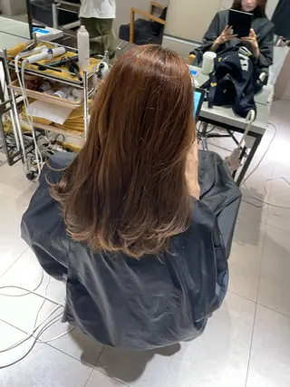 セミロング カラー ren ボブロブ/ミディアムのヘアスタイル