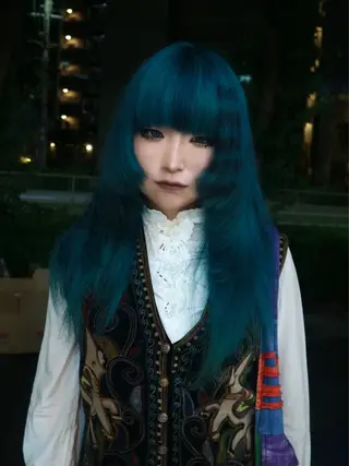 セミロング カラー ハイトーン/メンズ/ デザイン/梅田/ミユのヘアスタイル